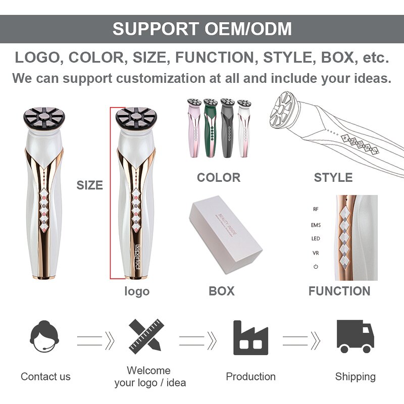 RF Face Lifting Massager Manufacturer - Beperfect Beauty Device with Led Light Therapy for Home Use