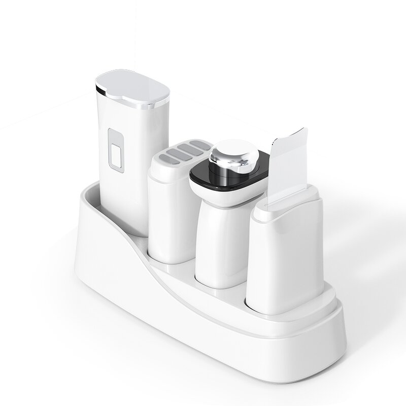 Skin Scrubber Spatula Manufacturer - Wireless Rechargeable Ultrasonic Handheld Face Exfoliation Tool with US/EU/AU Plugs