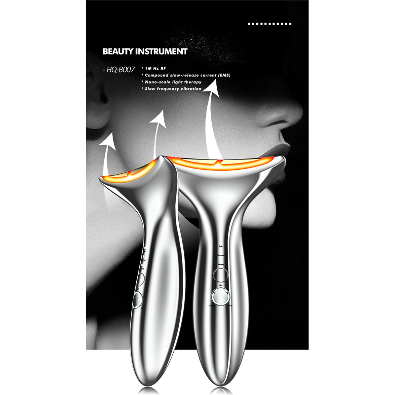 Neck and Face Massager Manufacturer - EMS V-Shape Multifunction with LED Photon ABS Material for Skin Tightening