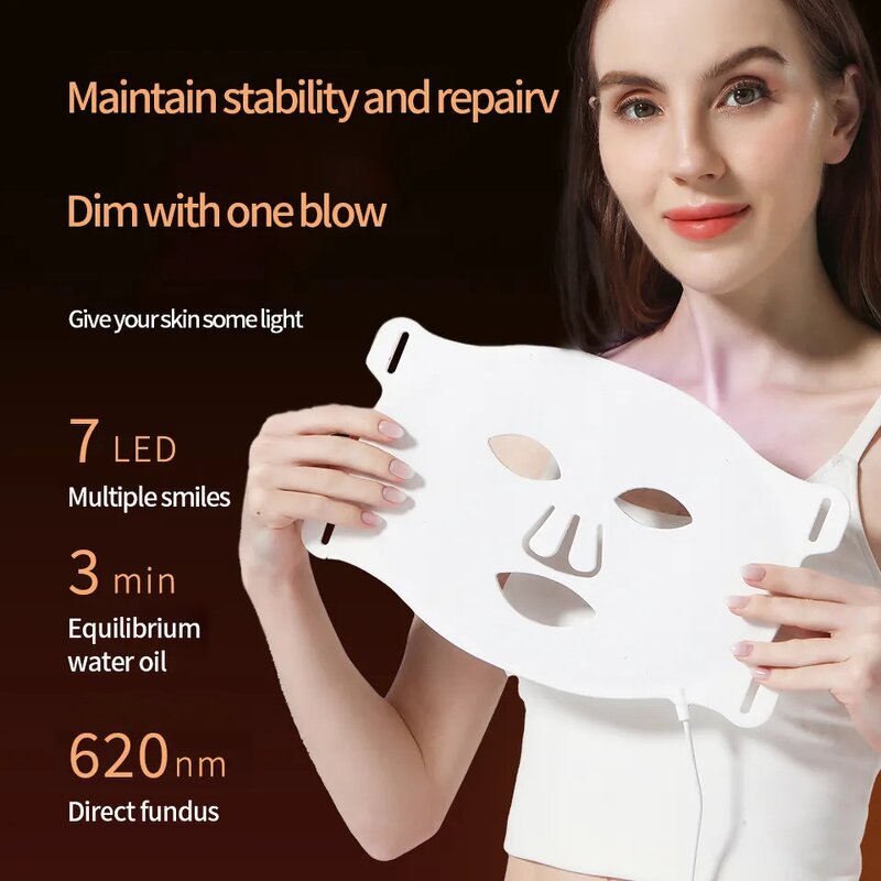 LED Facial Mask Manufacturer - New Beauty Device Colorful 7 in 1 Photon Light for Face Skin Care