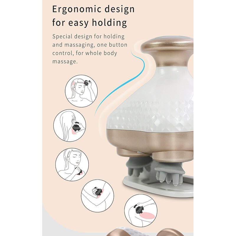 Pet Massager Manufacturer - Waterproof Electric Wireless for Scalp Cat Dog Body Deep Tissue Kneading Vibrating