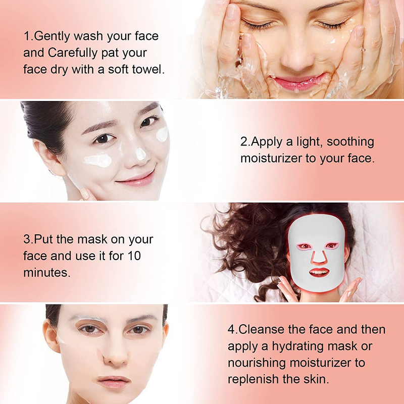 LED Light Therapy Mask Manufacturer - New Silicone Multi-wavelengths 7 Colors for Face & Neck Pain Relief Home Spa