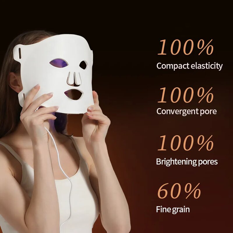 LED Light Therapy Mask Manufacturer - Factory High Quality Flexible 7 Colors for Facial Care