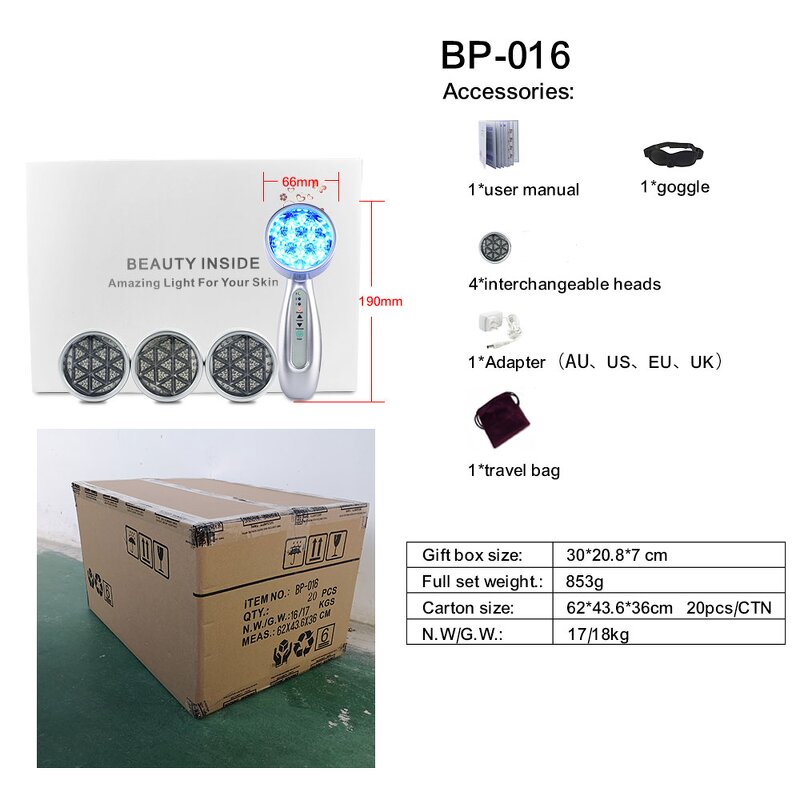 Beauty Device Manufacturer - Beperfect Led Light Therapy Anti-ageing for Home Use