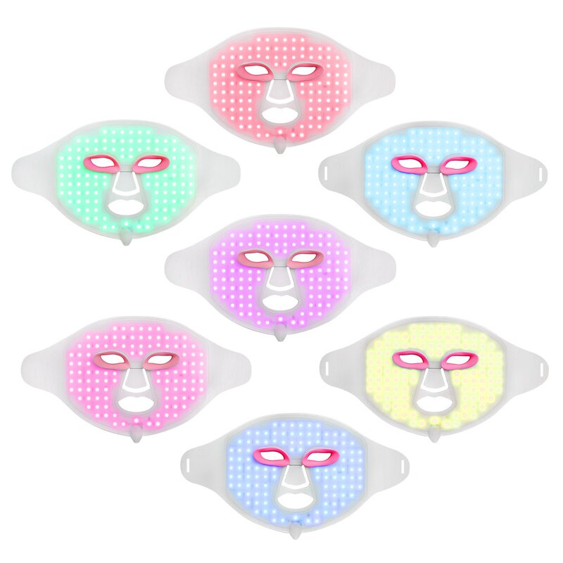 LED Facial Mask Manufacturer - New Beauty Device Colorful 7 in 1 Photon Light for Face Skin Care
