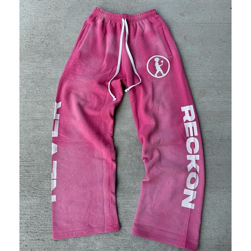 Men's Flared Sweatpants - 500Gsm Stonewashed Pearl Sun Faded OEM Pants