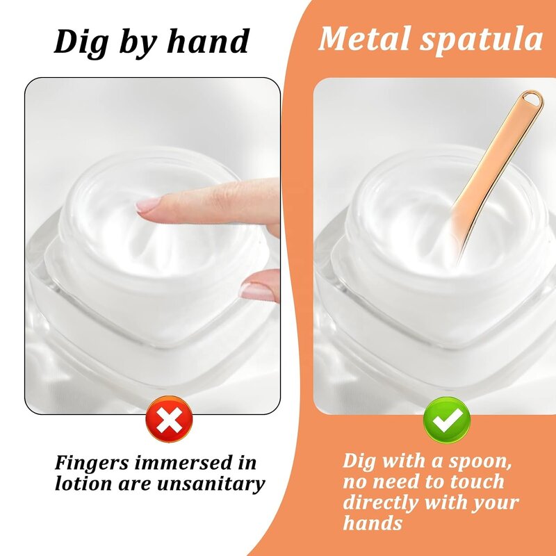 Cosmetic Spatula - Wholesale Black Gold Silver Stainless Steel Makeup Spoon