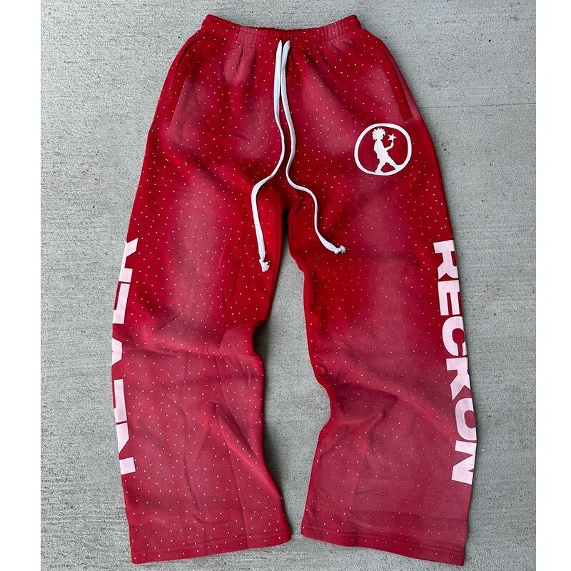 Men's Flared Sweatpants - 500Gsm Stonewashed Pearl Sun Faded OEM Pants