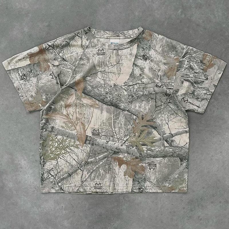 Men's Oversized T-Shirt - Custom Camouflage Acid Wash Vintage Cotton Tee