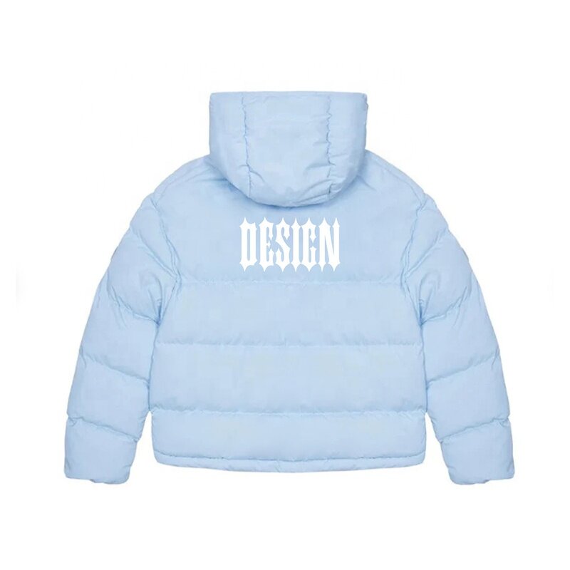 Men's Puffer Jacket - Custom Logo Hooded Thick Short Winter Down Coat