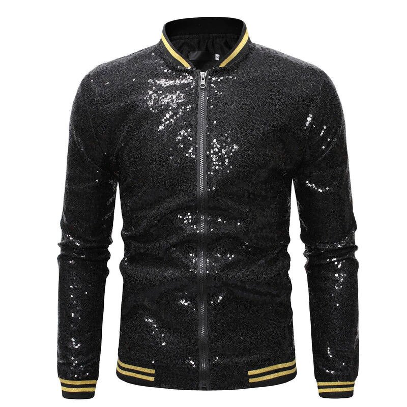 Men's Sequin Jacket - Full Customize Football Mardi Gras Sparkly Outerwear
