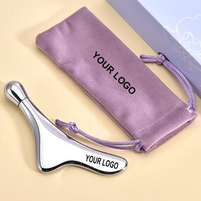 3D Ice Face Roller - Custom Logo 304 Stainless Steel Gua Sha Massager