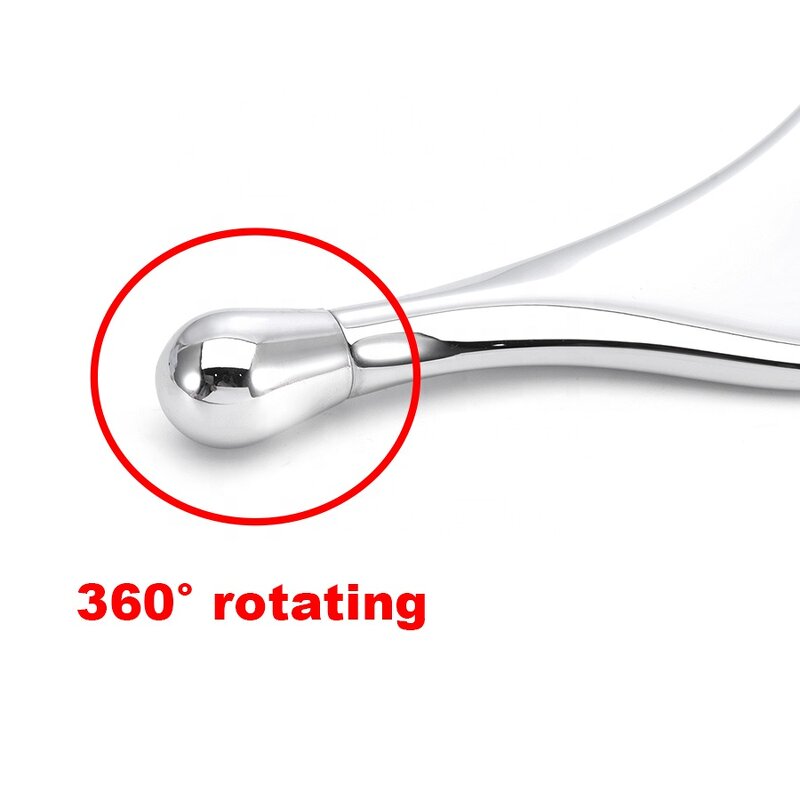 3D Ice Face Roller - Custom Logo 304 Stainless Steel Gua Sha Massager