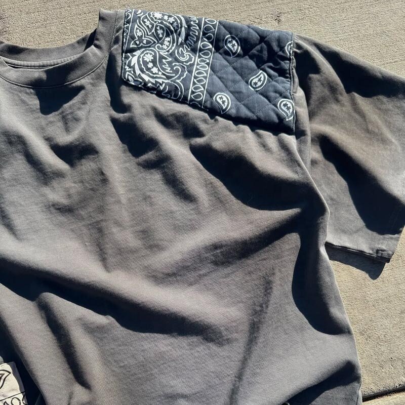 Men's Cropped T-Shirt - Wholesale Organic Cotton Acid Wash Streetwear Tee