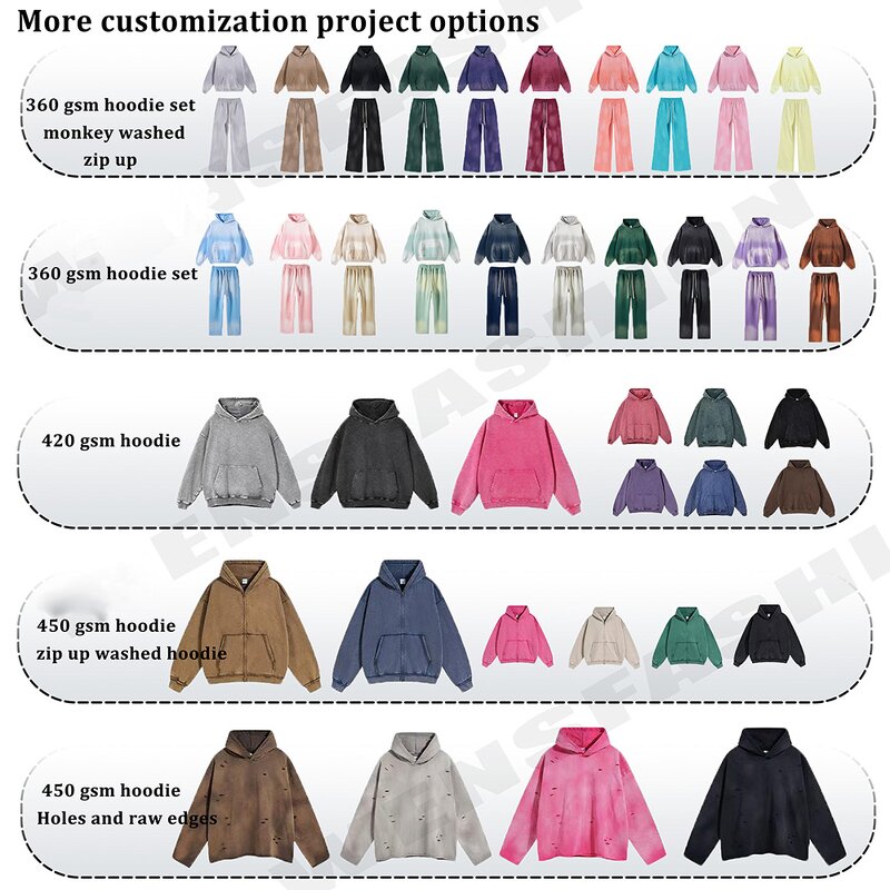 Unisex Fleece Hoodies - Custom Print Oversize Heavyweight Cotton Sweatshirts