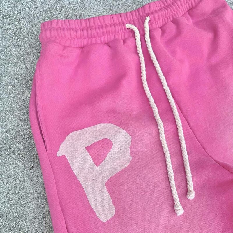 Men's Sweatpants - Wholesale Pink Y2K Wide Leg Tech Cargo Casual Pants