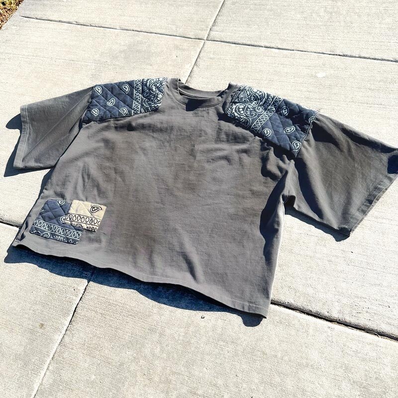 Men's Cropped T-Shirt - Wholesale Organic Cotton Acid Wash Streetwear Tee