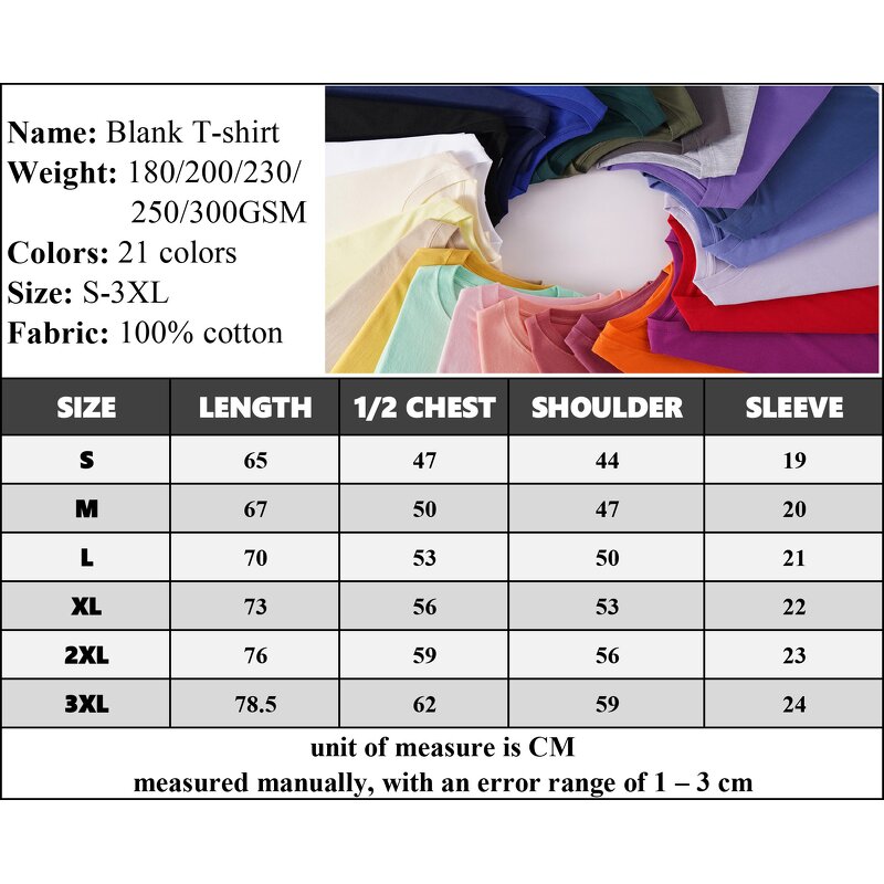 Men's Cotton T-Shirt - Summer O-Neck Blank Silk Screen Printed Casual Tee