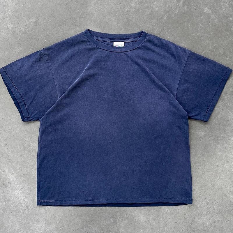 Men's Oversized T-Shirt - Custom Camouflage Acid Wash Vintage Cotton Tee