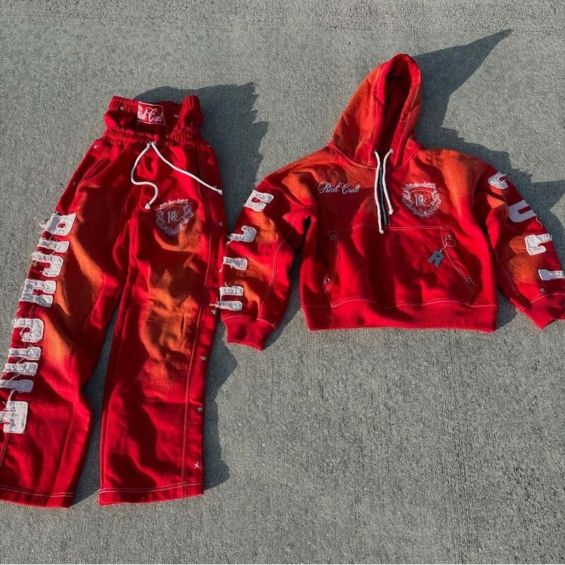 Men's Windbreaker Tracksuit - 2025 Custom Patchwork Two Piece Streetwear Set
