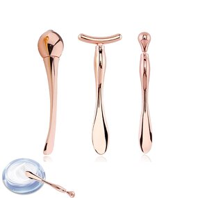 Cosmetic Spatula - Luxury Gold Colored Metal Eye Face Cream Mixing Spoon