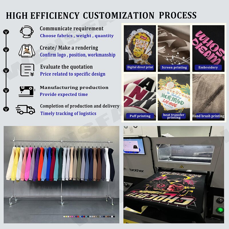 Unisex Fleece Hoodies - Custom Print Oversize Heavyweight Cotton Sweatshirts