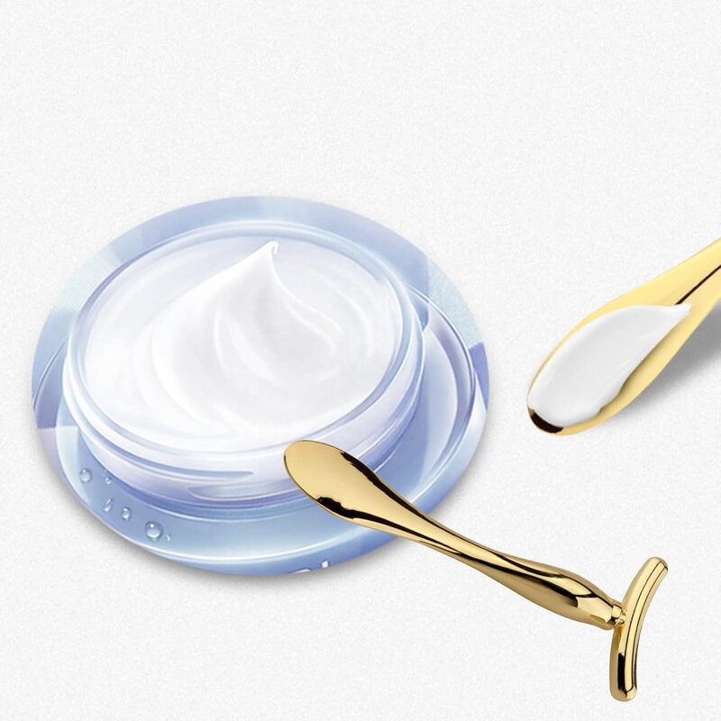 Cosmetic Spatula - Luxury Gold Colored Metal Eye Face Cream Mixing Spoon