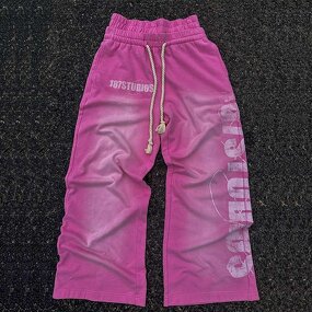 Men's Baggy Sweatpants - 500Gsm Double Waist Thick Cotton Casual Pants