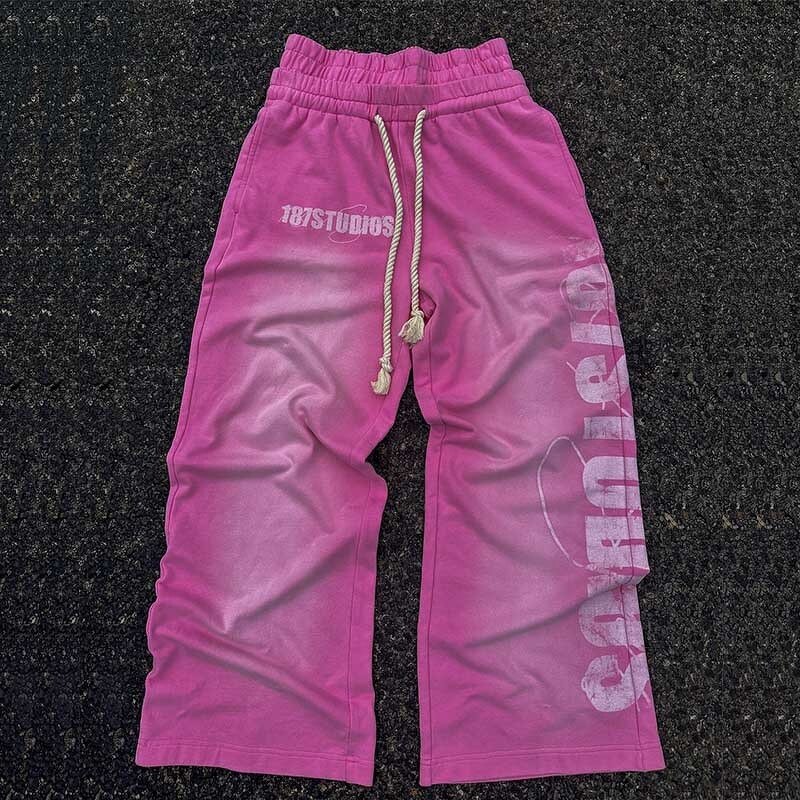 Men's Baggy Sweatpants - 500Gsm Double Waist Thick Cotton Casual Pants