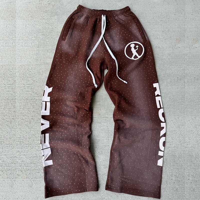 Men's Flared Sweatpants - 500Gsm Stonewashed Pearl Sun Faded OEM Pants