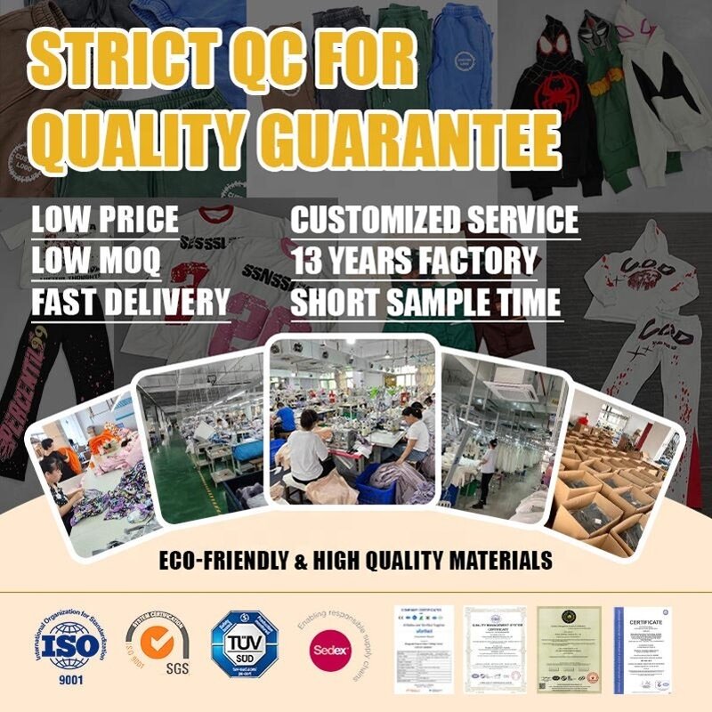 Unisex Baggy Sweatpants - Mid Waist Rhinestone Patchwork Straight Pants