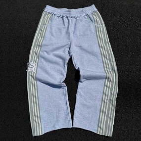 Unisex Flare Sweatpants - Vintage Embroidered Acid Wash Hip Hop Pants