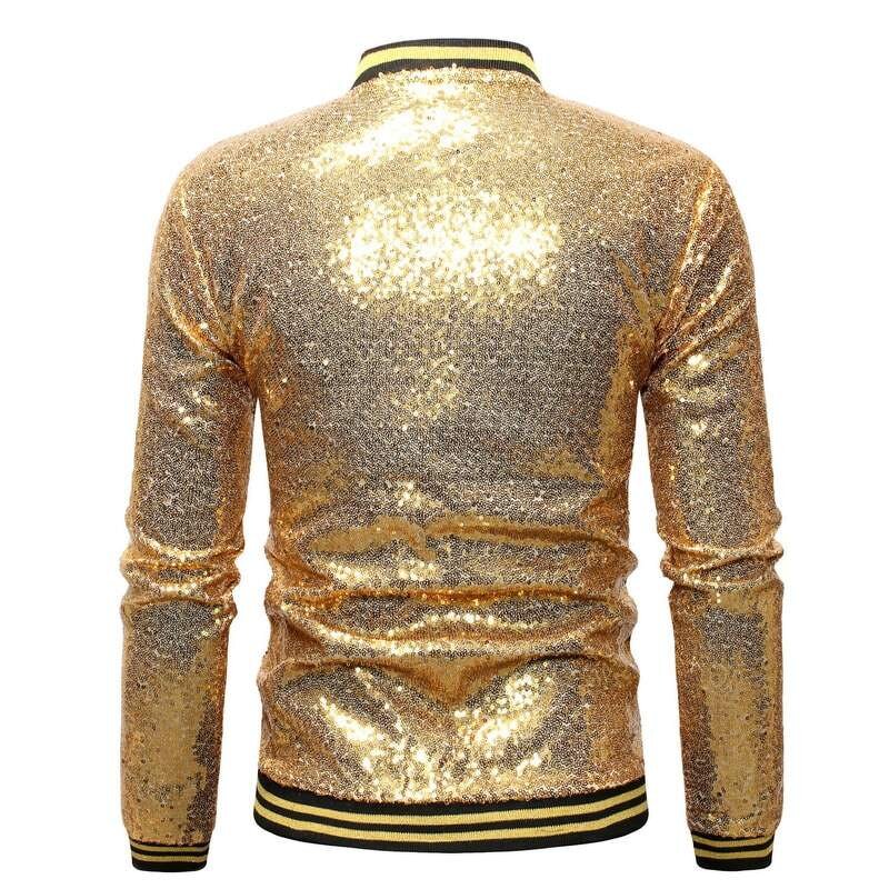 Men's Sequin Jacket - Full Customize Football Mardi Gras Sparkly Outerwear