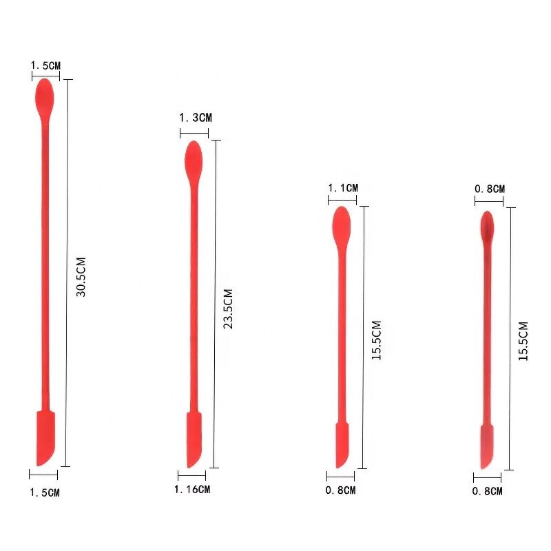 Cosmetic Spatula - Wholesale 15-30cm Custom Logo Silicone Makeup Spoon