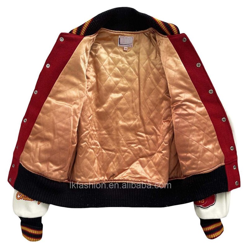 Men's Varsity Jacket - OEM Chenille Patch Leather Sleeve Letterman Coat