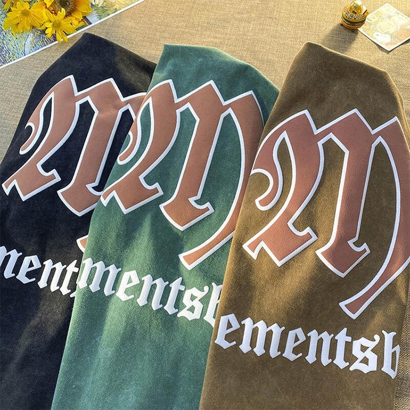 Men's Oversized T-Shirt - Custom Puff Print Acid Wash Drop Shoulder Tee