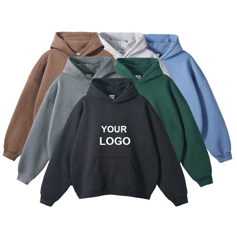 Unisex Fleece Hoodies - Custom Print Oversize Heavyweight Cotton Sweatshirts