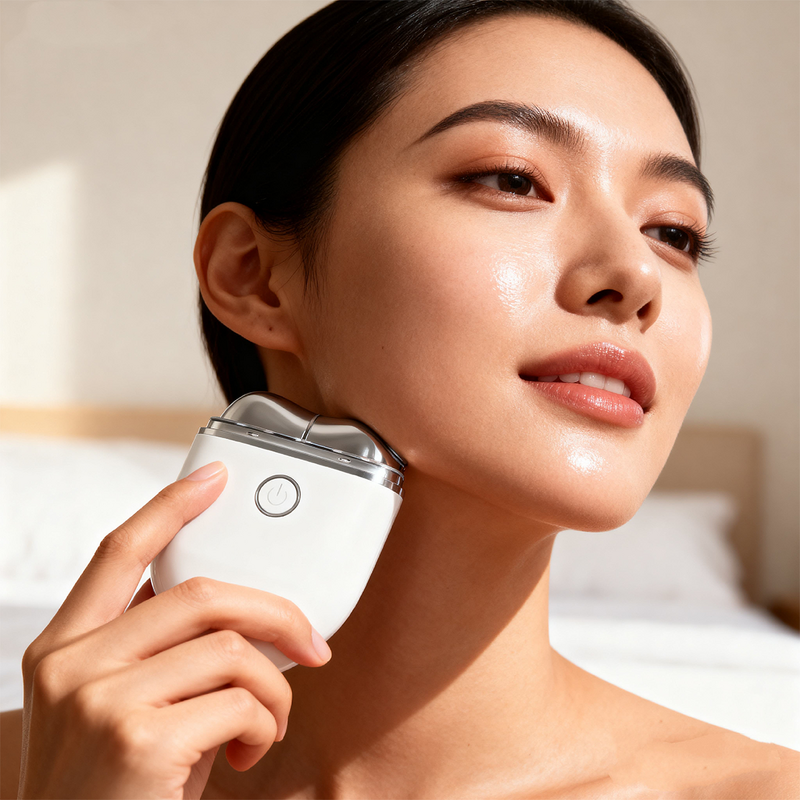 Electric EMS Gua Sha Manufacturer - Custom Logo Vibrate Heated Scraping Lifting Led Portable for Face and Neck