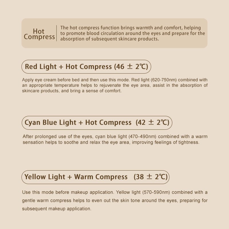Eye Mask Massager Manufacturer - 2026 LED Red Light Therapy and Microcurrent Heated Hot Compression EMS Lift 3D Hot Cold