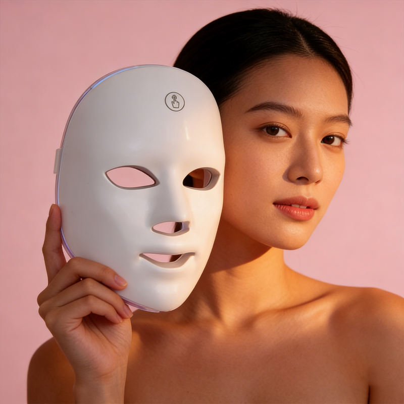 LED Lights Beauty Device Manufacturer - 7 Colors Facial for Face Neck, Medical Grade Eye Mask Red Light Therapy 528-630nm