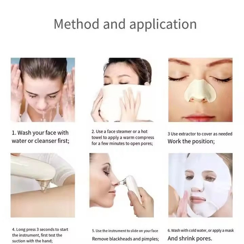 Blackhead Remover Vacuum Manufacturer - Suction Power Mode Tool Rechargeable for Face with Suction Heads