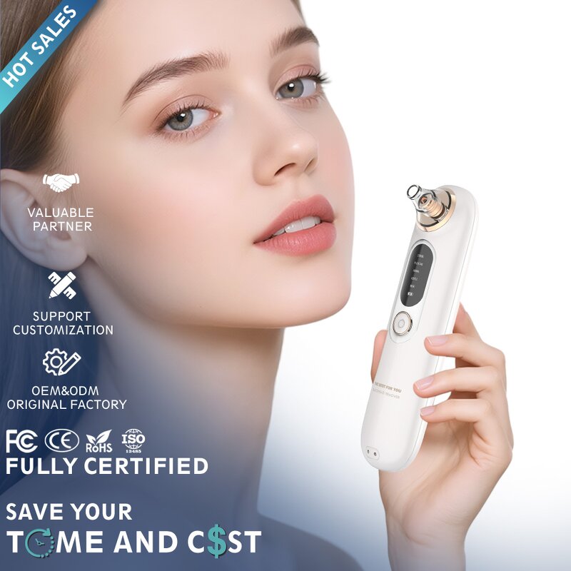 Blackhead Remover Vacuum Manufacturer - Suction Power Mode Tool Rechargeable for Face with Suction Heads