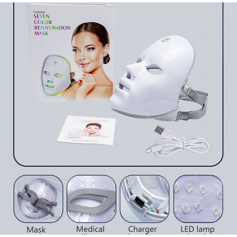 PDT Light Therapy Device Manufacturer - 7 Color Near Infrared EMS for Face Neck Red Green Blue Body Facial