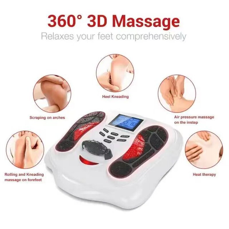 Leg Foot Massager - Hot Infrared 99 Intensity Vibration Roller Warmer