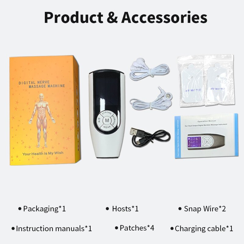 TENS EMS Unit - Dual Channel Electronic Pulse Muscle Pain Relief Tool