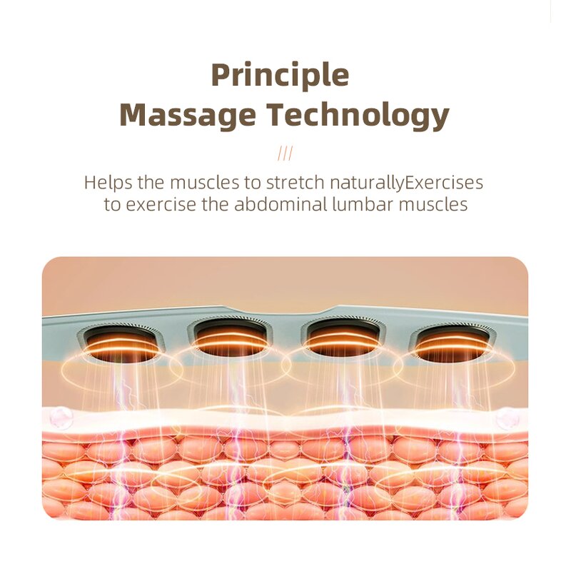 Back Waist Massage Belt - New Remote Control Rechargeable Heated Pain Relief