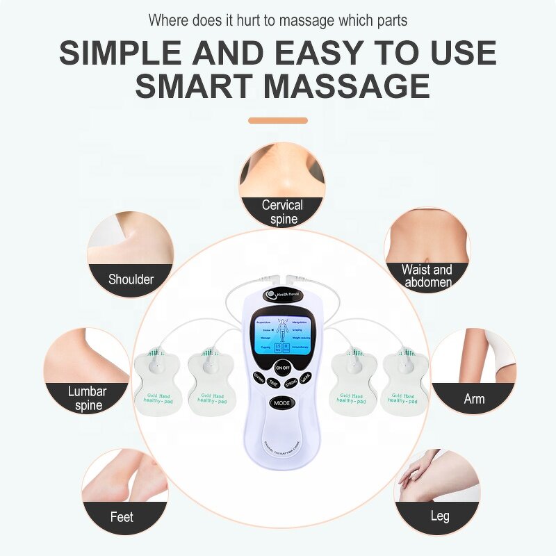 TENS Ems Massager - Rechargeable 8 Mode Personal Nerve Stimulator