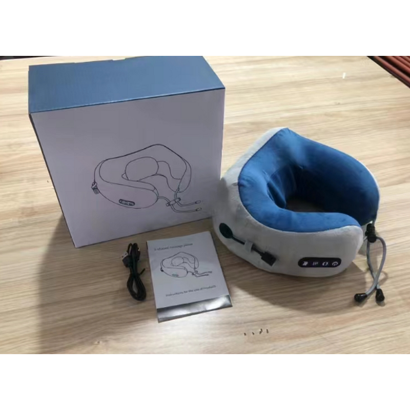 Neck Massage Pillow - Wireless U Shaped Shiatsu Heating Travel Home Tool