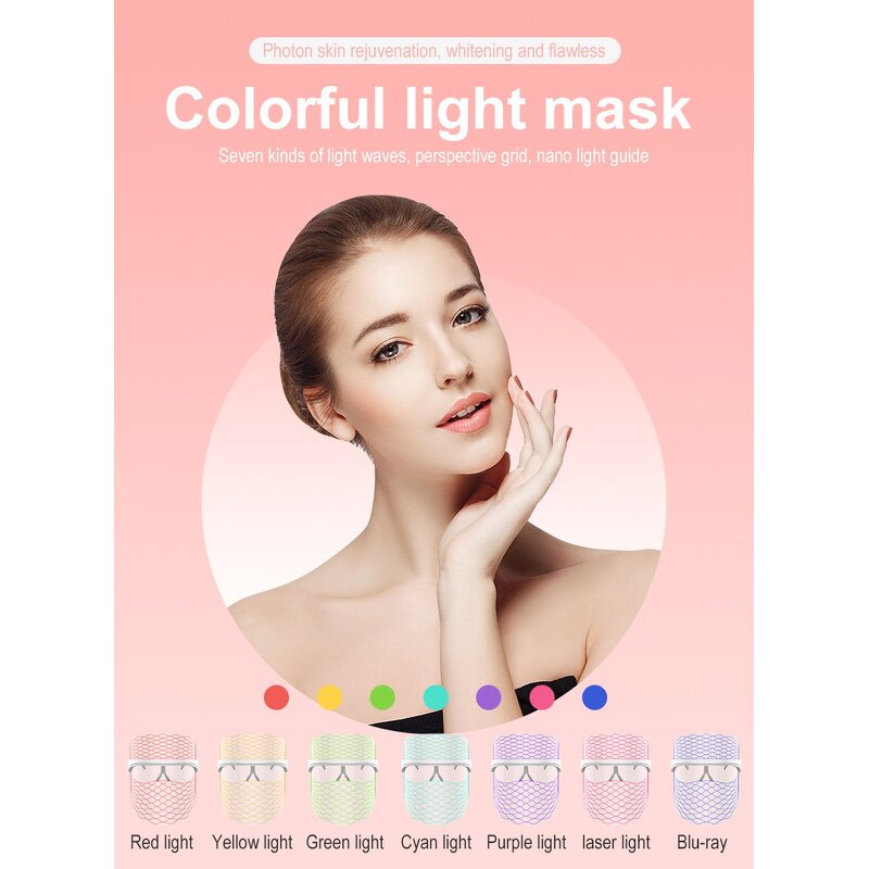 LED Light Therapy Mask - Hot Sell Red Blue Green Wrinkle Rejuvenation Tool