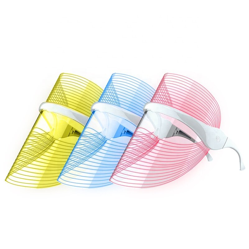 LED Phototherapy Mask - 3 Colors in 1 PDT Light Up Facial Therapy Tool